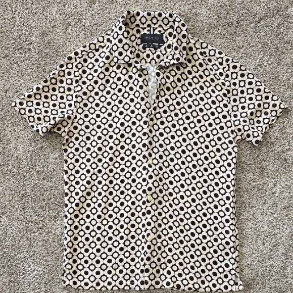 Cactus Man Other - Chic Black and White Patterned Shirt
